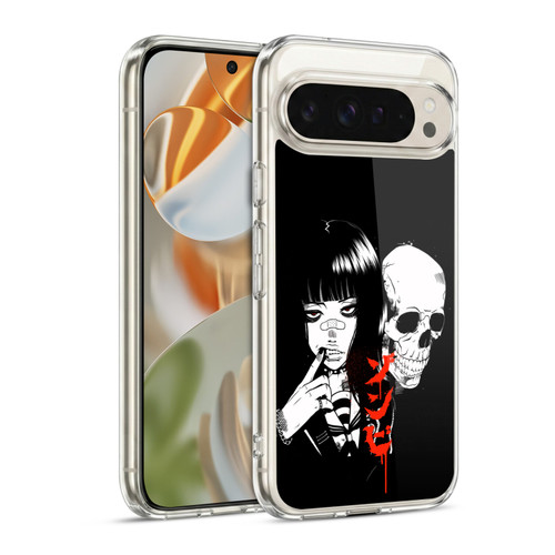 Zombie Makeout Club Art Girl And Skull Soft Gel Case for Google Pixel 9 / Pixel 9 Pro