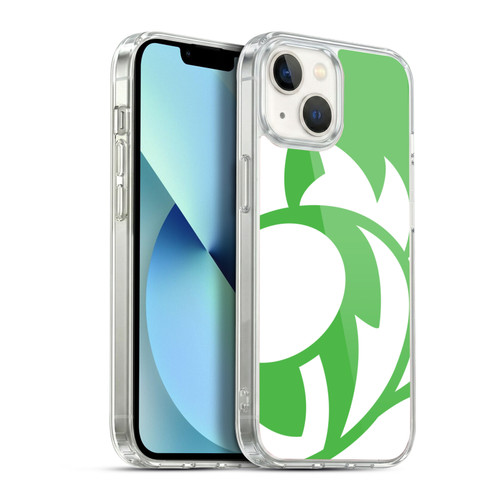 Scotland Rugby Oversized Thistle Grass Green Soft Gel Case for Apple iPhone 13
