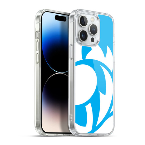 Scotland Rugby Oversized Thistle Sky Blue Soft Gel Case for Apple iPhone 13 Pro Max & MagSafe