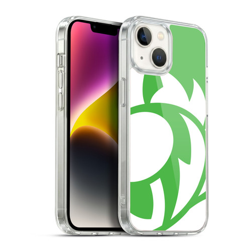 Scotland Rugby Oversized Thistle Grass Green Soft Gel Case for Apple iPhone 14