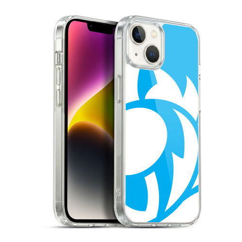 Scotland Rugby Oversized Thistle Sky Blue Soft Gel Case for Apple iPhone 14 Plus & MagSafe