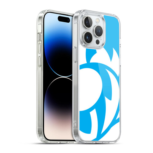 Scotland Rugby Oversized Thistle Sky Blue Soft Gel Case for Apple iPhone 14 Pro Max & MagSafe