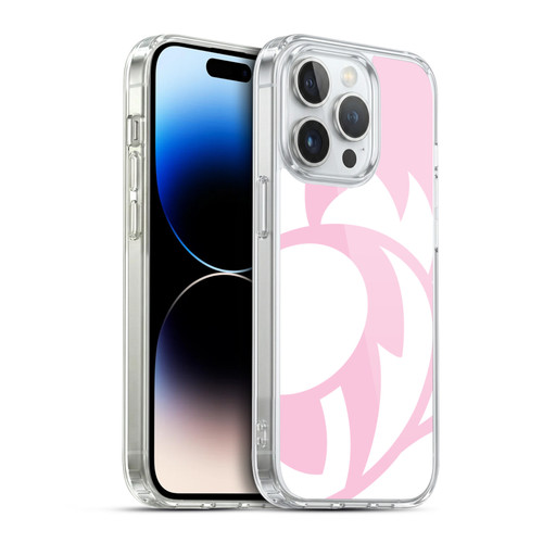 Scotland Rugby Oversized Thistle Salmon Pink Soft Gel Case for Apple iPhone 14 Pro & MagSafe