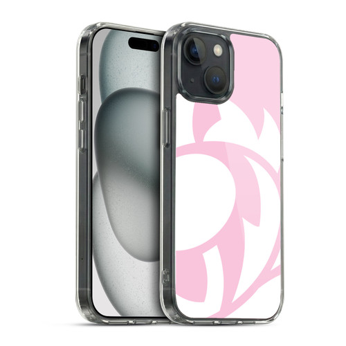 Scotland Rugby Oversized Thistle Salmon Pink Soft Gel Case for Apple iPhone 15 & MagSafe