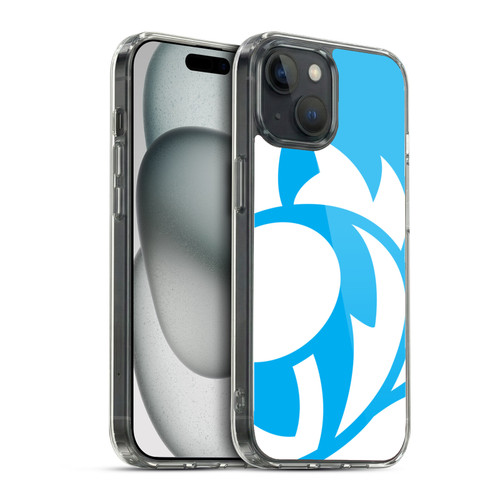 Scotland Rugby Oversized Thistle Sky Blue Soft Gel Case for Apple iPhone 15 & MagSafe