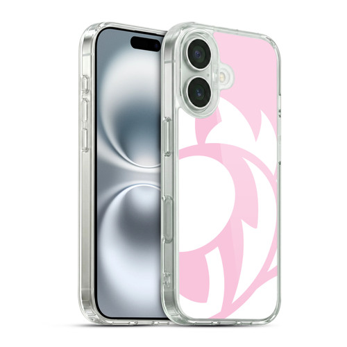 Scotland Rugby Oversized Thistle Salmon Pink Soft Gel Case for Apple iPhone 16 & MagSafe