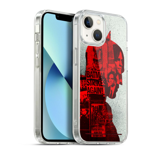 The Batman Neo-Noir Graphics Collage Soft Gel Case for Apple iPhone 13