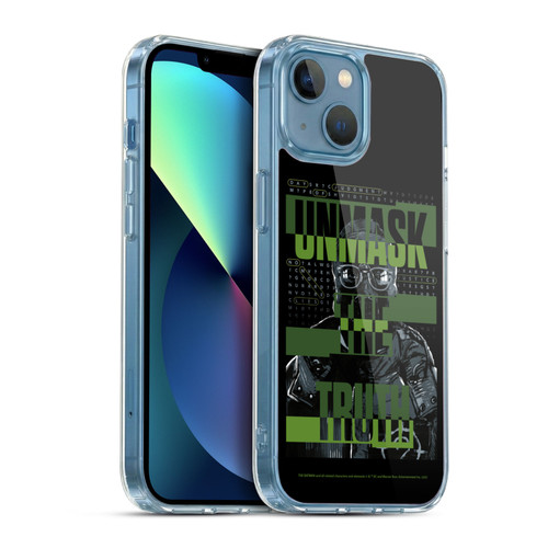 The Batman Neo-Noir Graphics Riddler Unmask The Truth Soft Gel Case for Apple iPhone 13 Mini & MagSafe