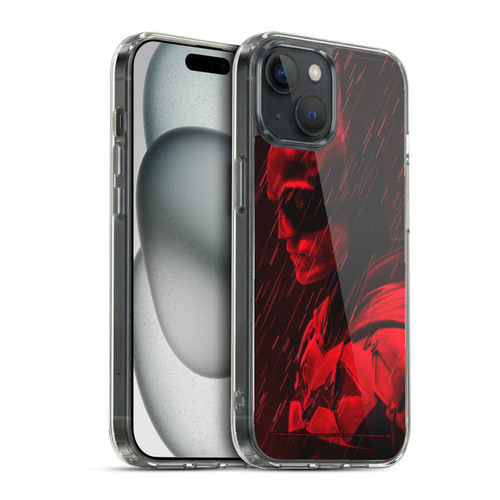 The Batman Neo-Noir Graphics Red Rain Soft Gel Case for Apple iPhone 15 & MagSafe