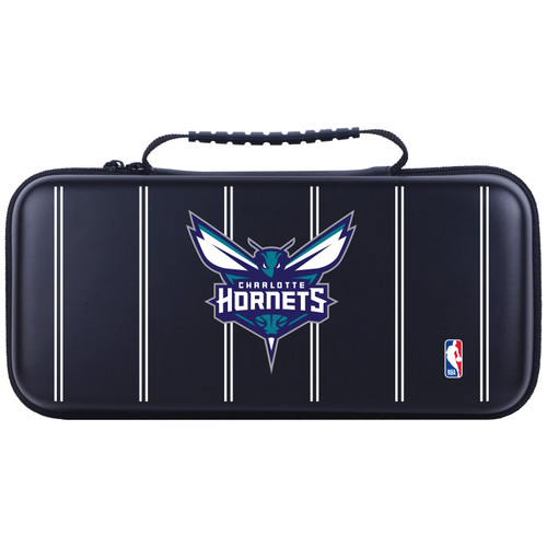 NBA Charlotte Hornets Logo Teal White Stripes Hard Storage Travel Carry Case for Lenovo Legion Go