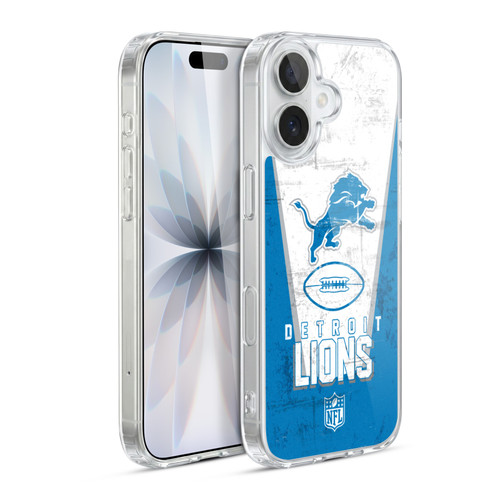 NFL Detroit Lions Logo Art Banner Soft Gel Case for Apple iPhone 17