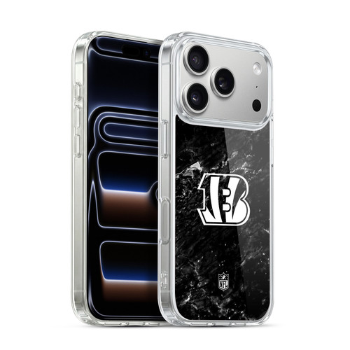NFL Cincinnati Bengals Artwork Marble Soft Gel Case for Apple iPhone 17 Pro