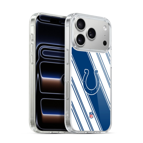 NFL Indianapolis Colts Artwork Stripes Soft Gel Case for Apple iPhone 17 Pro