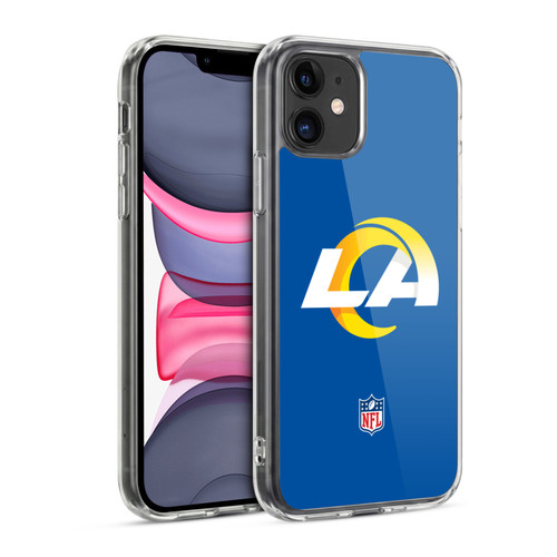 NFL Los Angeles Rams Logo Plain Soft Gel Case for Apple iPhone 11