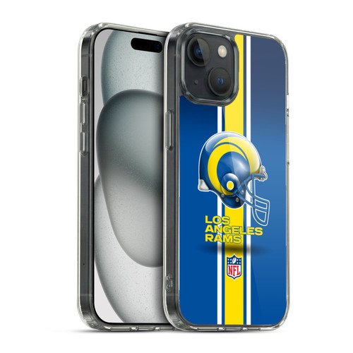 NFL Los Angeles Rams Logo Helmet Soft Gel Case for Apple iPhone 15 & MagSafe