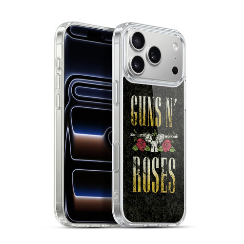 Guns N' Roses Key Art Text Logo Pistol Soft Gel Case for Apple iPhone 17 Pro Max