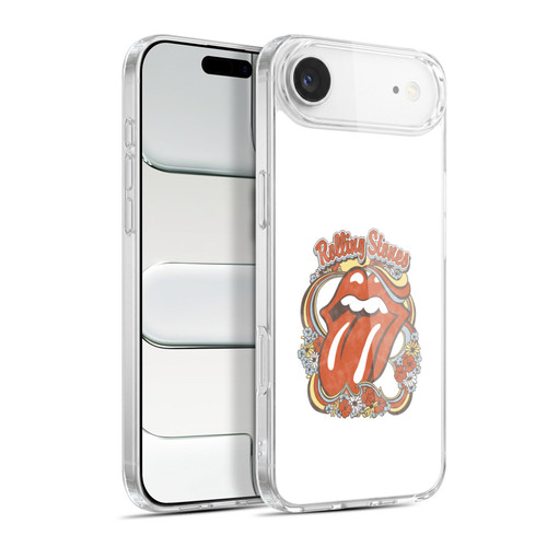 The Rolling Stones Graphics Flowers Tongue Soft Gel Case for Apple iPhone 17 Air
