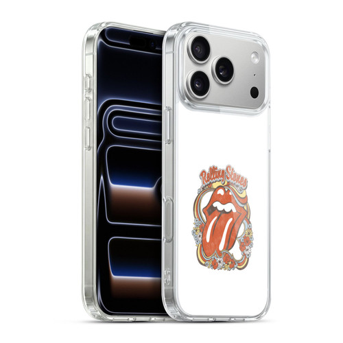 The Rolling Stones Graphics Flowers Tongue Soft Gel Case for Apple iPhone 17 Pro Max