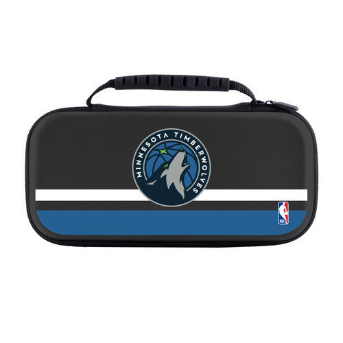 NBA Minnesota Timberwolves Logo Navy Design Text Hard Storage Travel Carry Case for Nintendo Switch 2