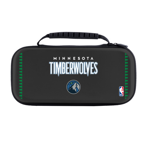 NBA Minnesota Timberwolves Logo Retro Design Text Hard Storage Travel Carry Case for Nintendo Switch 2