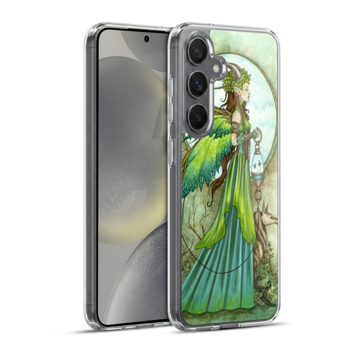 Amy Brown Lovely Fairies Green Winged Soft Gel Case for Samsung Galaxy S24+ 5G & MagSafe