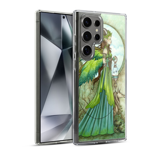 Amy Brown Lovely Fairies Green Winged Soft Gel Case for Samsung Galaxy S24 Ultra 5G & MagSafe