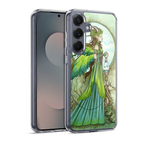 Amy Brown Lovely Fairies Green Winged Soft Gel Case for Samsung Galaxy S25 & MagSafe