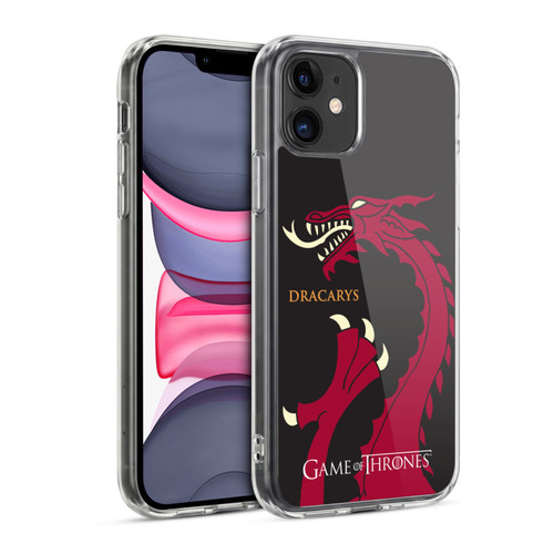 HBO Game of Thrones Graphics Dragon Dracarys Soft Gel Case for Apple iPhone 11