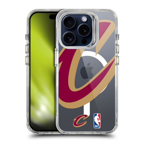 NBA Cleveland Cavaliers Logo Oversized Text SHOCKPROOF BUMPER CASE COMPATIBLE WITH Apple iPhone 15 Pro & MAGSAFE
