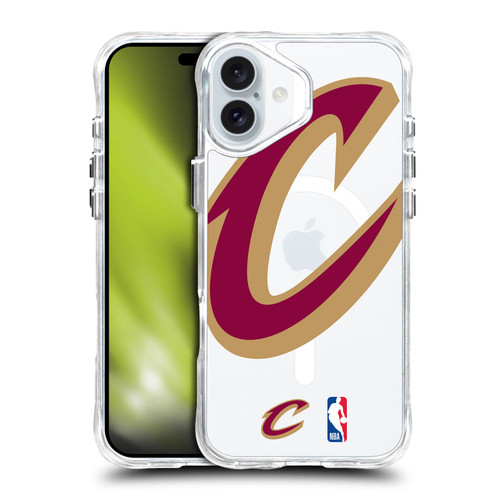 NBA Cleveland Cavaliers Logo Oversized Text SHOCKPROOF BUMPER CASE COMPATIBLE WITH Apple iPhone 16 Plus & MAGSAFE