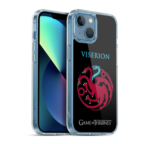 HBO Game of Thrones Graphics Dragon Viserion Soft Gel Case for Apple iPhone 13 Mini & MagSafe