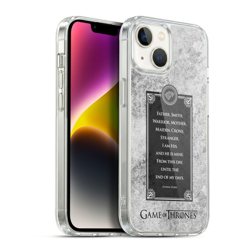 HBO Game of Thrones Graphics Lyanna Vows Soft Gel Case for Apple iPhone 14