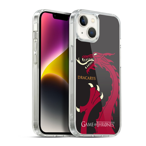 HBO Game of Thrones Graphics Dragon Dracarys Soft Gel Case for Apple iPhone 14 Plus & MagSafe