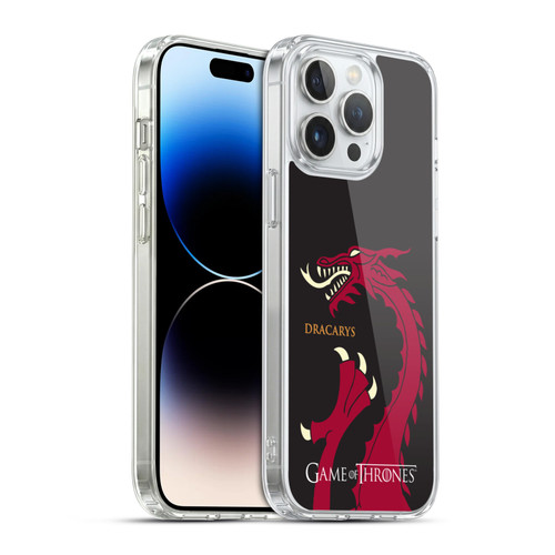HBO Game of Thrones Graphics Dragon Dracarys Soft Gel Case for Apple iPhone 14 Pro Max & MagSafe