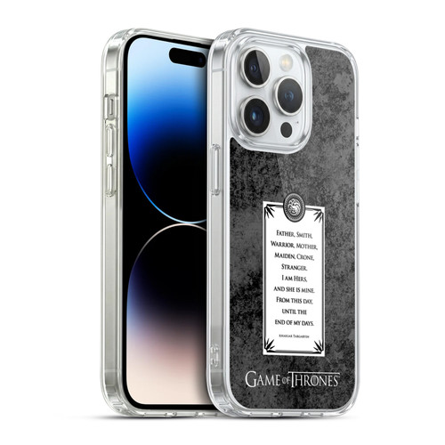 HBO Game of Thrones Graphics Rhaegar Vows Soft Gel Case for Apple iPhone 14 Pro & MagSafe
