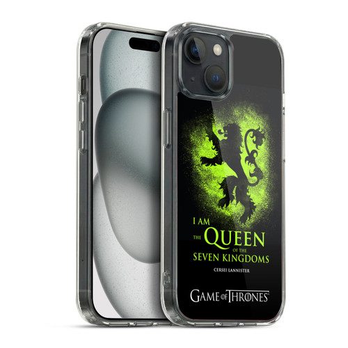 HBO Game of Thrones Graphics Queen Cersei Soft Gel Case for Apple iPhone 15 Plus & MagSafe