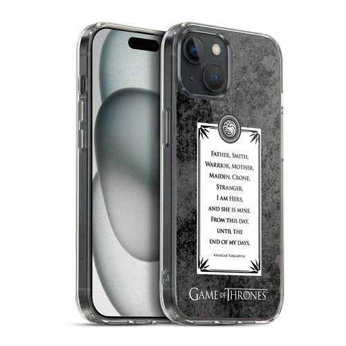 HBO Game of Thrones Graphics Rhaegar Vows Soft Gel Case for Apple iPhone 15 Plus & MagSafe