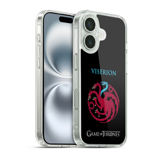 HBO Game of Thrones Graphics Dragon Viserion Soft Gel Case for Apple iPhone 16 & MagSafe
