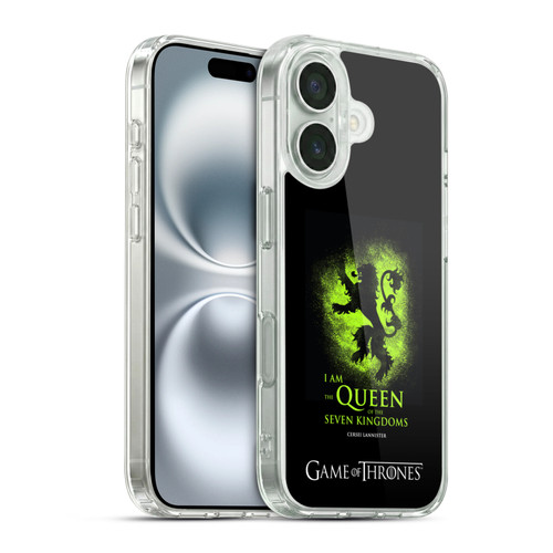 HBO Game of Thrones Graphics Queen Cersei Soft Gel Case for Apple iPhone 16 & MagSafe