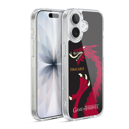 HBO Game of Thrones Graphics Dragon Dracarys Soft Gel Case for Apple iPhone 17