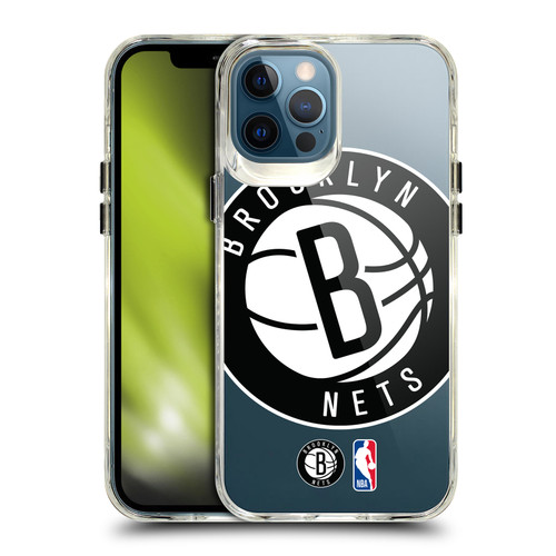 NBA Brooklyn Nets Logo Oversized Text SHOCKPROOF BUMPER CASE COMPATIBLE WITH Apple iPhone 12 Pro Max & MAGSAFE