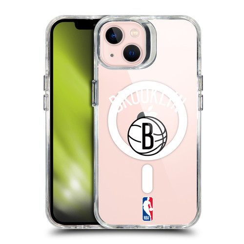 NBA Brooklyn Nets Logo Black Design Text SHOCKPROOF BUMPER CASE COMPATIBLE WITH Apple iPhone 13 & MAGSAFE