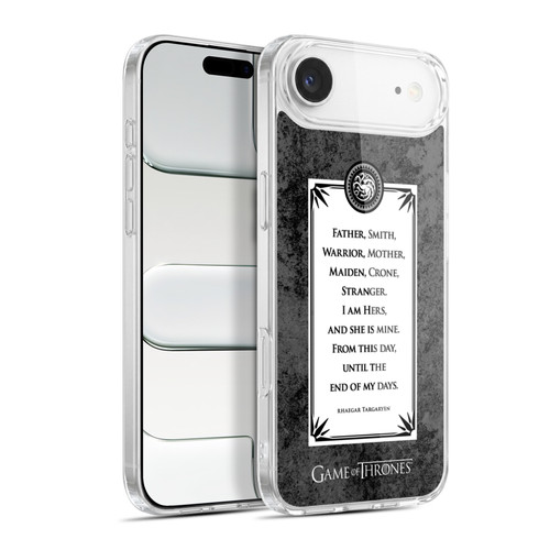 HBO Game of Thrones Graphics Rhaegar Vows Soft Gel Case for Apple iPhone 17 Air