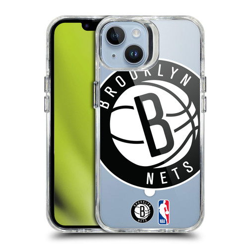 NBA Brooklyn Nets Logo Oversized Text SHOCKPROOF BUMPER CASE COMPATIBLE WITH Apple iPhone 14 & MAGSAFE