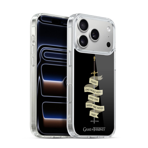 HBO Game of Thrones Graphics Arya Quote Needle Soft Gel Case for Apple iPhone 17 Pro