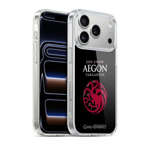 HBO Game of Thrones Graphics Jon Snow Aegon Soft Gel Case for Apple iPhone 17 Pro
