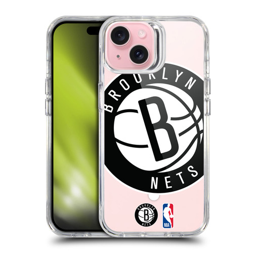 NBA Brooklyn Nets Logo Oversized Text SHOCKPROOF BUMPER CASE COMPATIBLE WITH Apple iPhone 15 & MAGSAFE