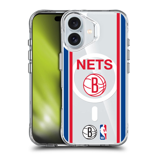 NBA Brooklyn Nets Logo Retro Design Text SHOCKPROOF BUMPER CASE COMPATIBLE WITH Apple iPhone 16 & MAGSAFE