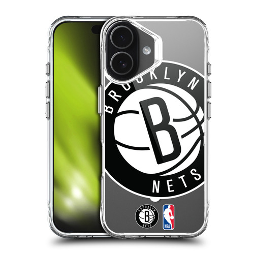 NBA Brooklyn Nets Logo Oversized Text SHOCKPROOF BUMPER CASE COMPATIBLE WITH Apple iPhone 17 & MAGSAFE