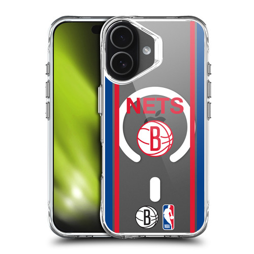 NBA Brooklyn Nets Logo Retro Design Text SHOCKPROOF BUMPER CASE COMPATIBLE WITH Apple iPhone 17 & MAGSAFE